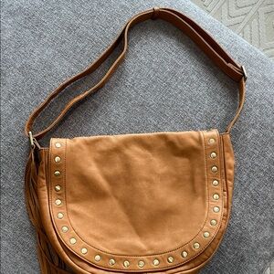 HOBO Tan Studded Shoulder Bag